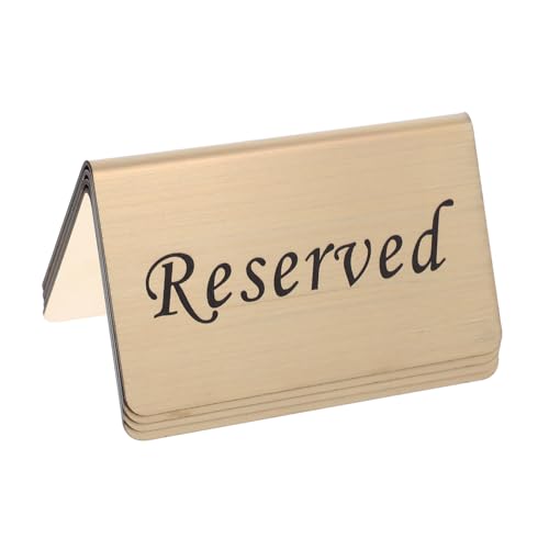 Mikinona 4 Stück Tisch Reserviert Tischkarten Hochzeit Restaurant Reserviertes Schild Gang Dekorationen Für Hochzeitsfeiern Willkommen Rustikal Zeichen Kreide Braut- Rostfreier Stahl Golden von Mikinona