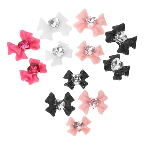 Mikinona 40Stücke DIY Nagelkunst Zubehör Schleifen Charms Farben Funkelnde Maniküre Dekoration Für Nagelgestaltung Mikinona 40Stücke DIY Nagelkunst Zubehör Schleifen Charms Farben Funkelnde Maniküre Dekoration Für Nagelgestaltung von Mikinona