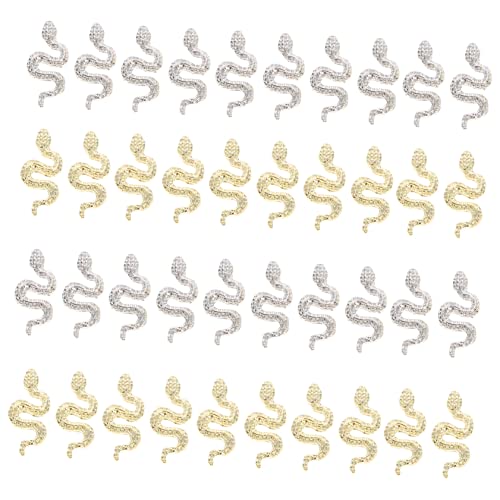 Mikinona 40Stücke Schlangen Charms Für Nagelkunst DIY Nageldekor Zubehör Für Maniküre Und Nail Art Design Mikinona 40Stücke Schlangen Charms Für Nagelkunst DIY Nageldekor Zubehör Für Maniküre Und Nail Art Design von Mikinona