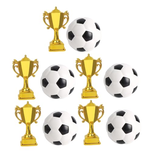 Mikinona 5 Sätze Goldfarbene Kunststoff Fußball Pokale Kleine Auszeichnung für Geburtstag Sportparty Tischdekoration Mikinona 5 Sätze Goldfarbene Kunststoff Fußball Pokale Kleine Auszeichnung für Geburtstag Sportparty Tischdekoration von Mikinona