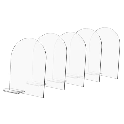 Mikinona 5 Sätze Sitzplatte Zeichen Tischkartenhalter Gold goldener Rahmen Staffeleiständer für Hochzeitsschild leer acrylplatte tischläufer hochzeit Sitzplatzkarten Hochzeit Sitzplatzkarte von Mikinona