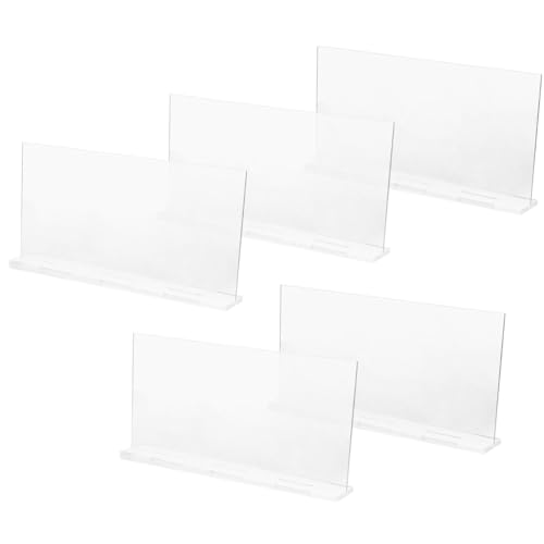 Mikinona 5 Stücke Acryl Tisch Zeichen Zeichen Halter Für Tisch Top Transparent Hochzeit Sitz Karte Leere Visitenkarten von Mikinona