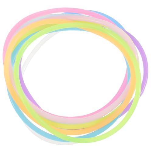 Mikinona 50 Stück Silikonarmbänder Glow in The Dark Leuchtend Jelly Bracelets Retro Party Armbänder Flexibel als Haarbänder für Erwachsene Geschenkset Mikinona 50 Stück Silikonarmbänder Glow in The Dark Leuchtend Jelly Bracelets Retro Party Armbänder Flexibel als Haarbänder für Erwachsene Geschenkset von Mikinona