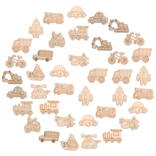 Mikinona 50 Stück Unfertige Holzscheiben Fahrzeugform Holz Bastelchips für DIY Bemalen Kinderhandwerk Holzfiguren Mix Fahrzeuge Hubschrauber Bagger Flugzeug Holzplatten Mikinona 50 Stück Unfertige Holzscheiben Fahrzeugform Holz Bastelchips für DIY Bemalen Kinderhandwerk Holzfiguren Mix Fahrzeuge Hubschrauber Bagger Flugzeug Holzplatten von Mikinona