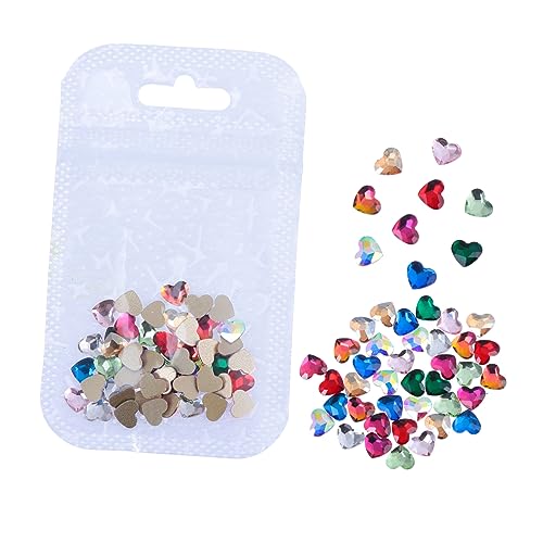 Mikinona 50Stücke Herzförmige Nagelsteine DIY Nagelaufkleber für Maniküre und Nail Art zur Dekoration von Nägeln Handyhüllen und Mehr Mixed Colors Mikinona 50Stücke Herzförmige Nagelsteine DIY Nagelaufkleber für Maniküre und Nail Art zur Dekoration von Nägeln Handyhüllen und Mehr Mixed Colors von Mikinona
