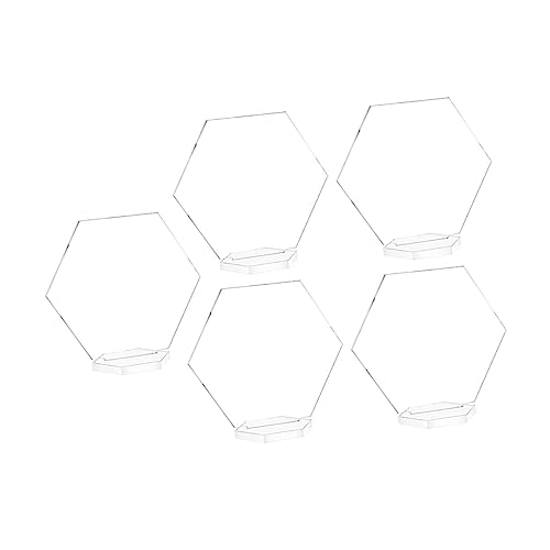 Mikinona 5Stücke Teiliges Acryltischschild Dekorative Reservierte Schilder für Hochzeiten Unzerbrechlich und Wiederverwendbar für Tischdekoration und Nummerierung Transparentes von Mikinona
