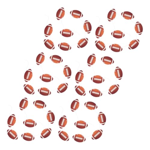 Mikinona 6 Sätze Fußball Girlande mit Schimmernden Pailletten Leichte Papier Banner für Rugby und Fußball Mottopartys Vielseitige Hängende Dekoration für Geburtstagsfeiern und von Mikinona