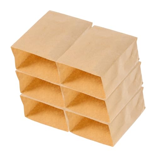 Mikinona 6 Stück Mini Papiertragetaschen Teilig Starke und Langlebige Mini Papiertüten für Puppenhaus Glatte Kanten Kreative DIY Verpackung Geeignet als und Geburtstagszubehör von Mikinona
