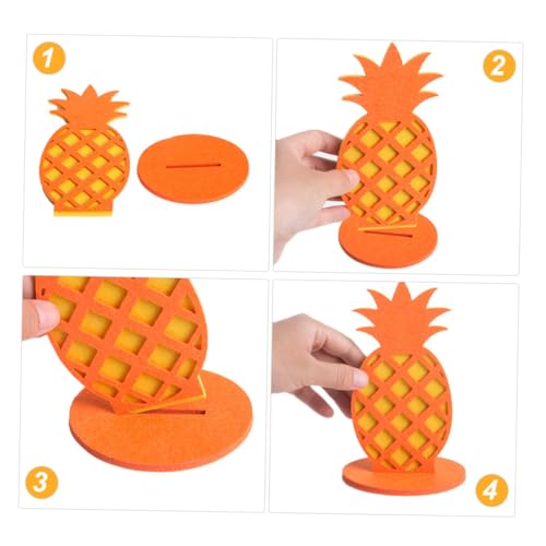 Mikinona 6 Stück Sommerliche Filz Tischdeko Teilig Flamingo Ananas Kaktus Leicht Kreativ Hawaii Party Raumdekoration Kinderzimmer Verschönerung von Mikinona