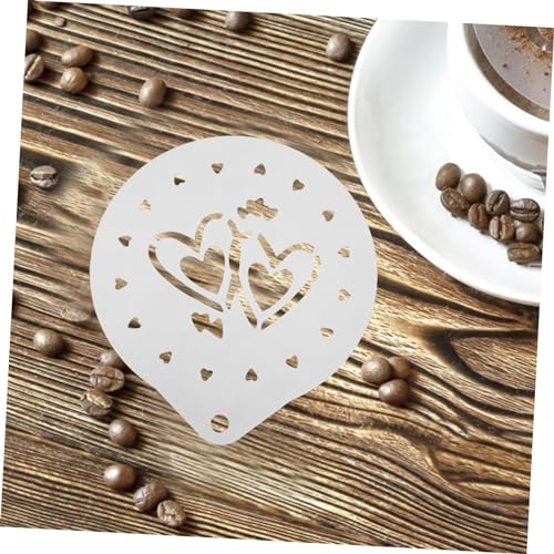 Mikinona 6 Stück Teiliges Cupcake Schablonen Flexible Präzise Pet Backschablonen für Muttertag und Kaffeeverzierung Wiederverwendbare Tortendeko Schablonen für Kuchen Kekse Desserts von Mikinona