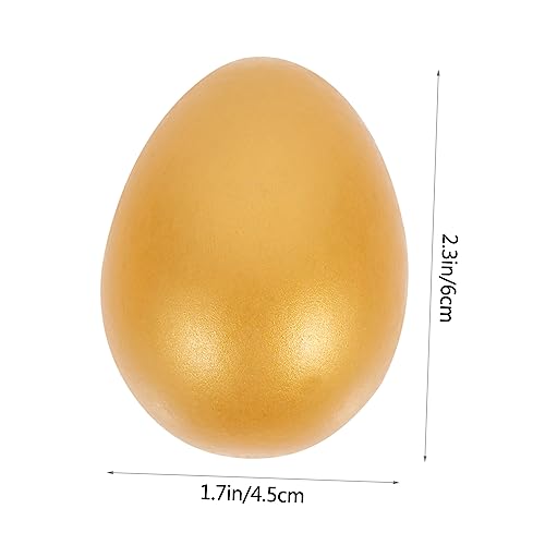 Mikinona 6 Stück Teiliges Goldene Holz Eier Osterdekoration Bemalbar Robust für Kinderhand Ostern Party Deko Vintage und Feierlichkeiten von Mikinona