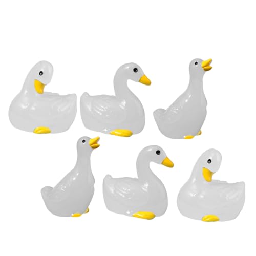 Mikinona 6 Stück Teiliges Miniatur Resin Enten Figuren Leuchtend im Dunkeln Niedliche Garten Landschaft Deko für DIY Aquarium Tischdekoration Kreative Handgefertigte Ornamente Mikinona 6 Stück Teiliges Miniatur Resin Enten Figuren Leuchtend im Dunkeln Niedliche Garten Landschaft Deko für DIY Aquarium Tischdekoration Kreative Handgefertigte Ornamente von Mikinona