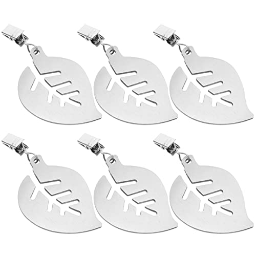 Mikinona 6 Stück Tischdecken Halter Clip für Tischdecken Tuch Tischtücher im Freien Party Tischdecken-Gewichtsclip Tischdecken-Clip-Anhänger Rostfreier Stahl Silver Mikinona 6 Stück Tischdecken Halter Clip für Tischdecken Tuch Tischtücher im Freien Party Tischdecken-Gewichtsclip Tischdecken-Clip-Anhänger Rostfreier Stahl Silver von Mikinona