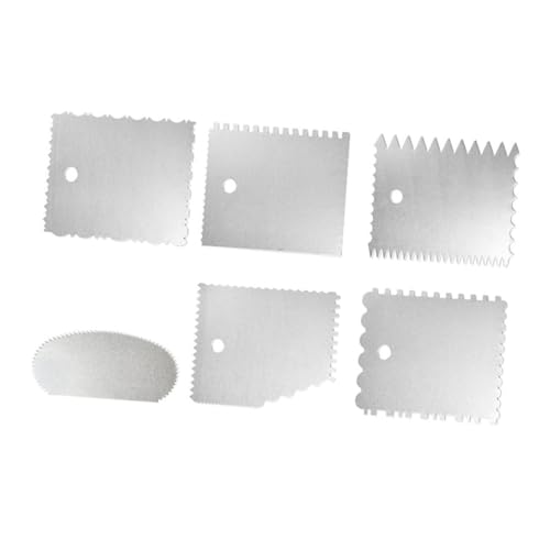 Mikinona 6 Teiliges Schaber Set Streichmesser Dekorationsglätter Kuchenschaber Kuchenspatel Fondant Glättwerkzeug Zuckerguss Kuchencreme Spatel Dessert Zuckerguss Verteiler Silber Mikinona 6 Teiliges Schaber Set Streichmesser Dekorationsglätter Kuchenschaber Kuchenspatel Fondant Glättwerkzeug Zuckerguss Kuchencreme Spatel Dessert Zuckerguss Verteiler Silber von Mikinona