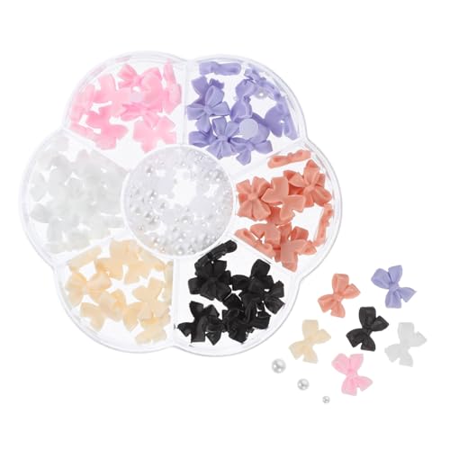 Mikinona 7Gitter Nagelanhänger mit Perlen und Schleifen Maniküre Dekorationen für Nail Art Weihnachten Hochzeiten und Besondere Anlässe für DIY Mikinona 7Gitter Nagelanhänger mit Perlen und Schleifen Maniküre Dekorationen für Nail Art Weihnachten Hochzeiten und Besondere Anlässe für DIY von Mikinona