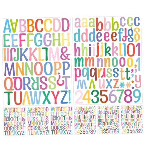 Mikinona 8 Blatt Selbstklebende Buchstaben und Zahlen Aufkleber Farbige Sticker für Bastelprojekte Dekorative Etiketten für Briefkästen Türen und Mehr für DIY und Scrapbooking Mikinona 8 Blatt Selbstklebende Buchstaben und Zahlen Aufkleber Farbige Sticker für Bastelprojekte Dekorative Etiketten für Briefkästen Türen und Mehr für DIY und Scrapbooking von Mikinona