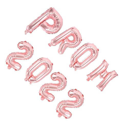 Mikinona 8 Stück Teiliges Ballon Abschlussfeier Kreative Folienballons in Roségold Partydeko für Graduation Prom Geeignet für Fenster- Wand Türdekoration Festliche Atmosphäre von Mikinona