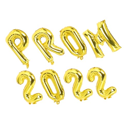 Mikinona 8 Stück Teiliges Graduation Balloon Gold Prom Abschlussparty Dekoration mit Hochwertigen Folienballons Langlebig und Reißfest als Fotohintergrund und Partyaccessoire für von Mikinona