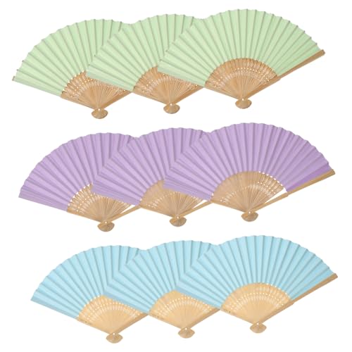 Mikinona 9 Stück Teiliges Set Blanko Papierfächer für Diy Malprojekte Klappbare Handfächer für Hochzeit und Dekoration aus Hochwertigem Papier und Gefertigt Mikinona 9 Stück Teiliges Set Blanko Papierfächer für Diy Malprojekte Klappbare Handfächer für Hochzeit und Dekoration aus Hochwertigem Papier und Gefertigt von Mikinona