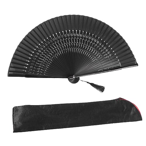Mikinona Antiquitäten Faltfächer Handfächer mit Schwarzem Bezug Antiker Stil Faltbarer Tanzfächer für Familie Freunde als Dekoratives Langlebig und Elegant Mikinona Antiquitäten Faltfächer Handfächer mit Schwarzem Bezug Antiker Stil Faltbarer Tanzfächer für Familie Freunde als Dekoratives Langlebig und Elegant von Mikinona