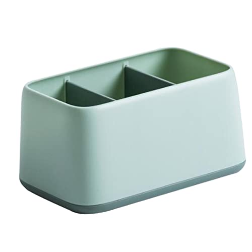 Mikinona Aufbewahrungsbox mit Fächern Kleiner Organizer für Schreibtisch und Wohnzimmer Multifunktionale Sortierbox Hellgrün Praktische Desktop Aufbewahrung für Fernbedienungen und Mikinona Aufbewahrungsbox mit Fächern Kleiner Organizer für Schreibtisch und Wohnzimmer Multifunktionale Sortierbox Hellgrün Praktische Desktop Aufbewahrung für Fernbedienungen und von Mikinona