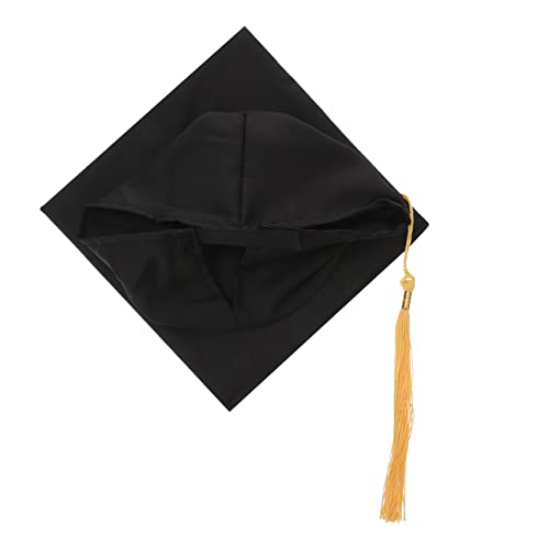 Mikinona Bachelor-kappe Abschlusshut Abschlusskappe Für Erwachsene Abschlusskappe Und -kleid College-abschlusskappe Abschlusskappe Requisiten Grad Hut Abschluss Zubehör Schwarz von Mikinona