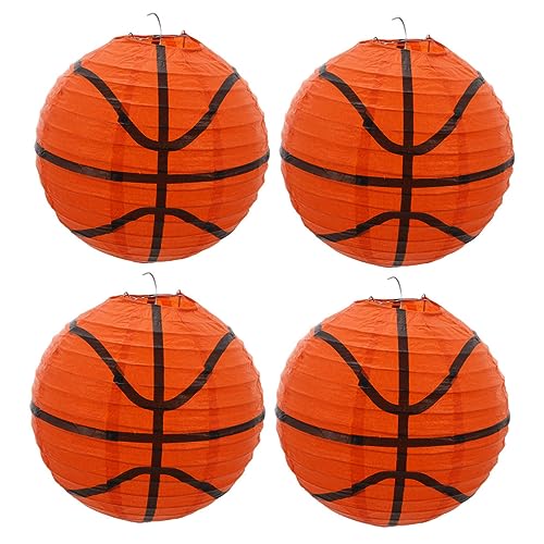 Mikinona Basketball-laternendekorationen 4 Stück Sport-papierlaternen Ideal Für Partydekorationen Und Gartenveranstaltungen von Mikinona