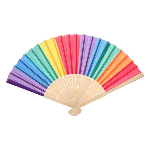 Mikinona Bunter Regenbogen Faltfächer Leicht Tragbar Farbenfroher Pride Fächer für Lgbtq Partys Festivals Hochzeiten Sommergeschenk für Freunde und Tanzbedarf Mikinona Bunter Regenbogen Faltfächer Leicht Tragbar Farbenfroher Pride Fächer für Lgbtq Partys Festivals Hochzeiten Sommergeschenk für Freunde und Tanzbedarf von Mikinona