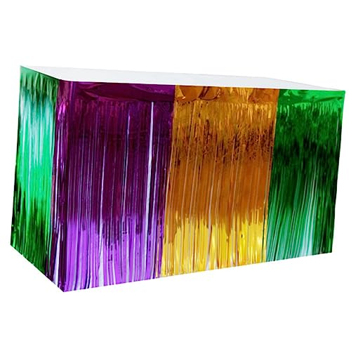 Mikinona Carnival Tischrock aus Glänzendem Tinsel mit Fransen Dekorative Tischdeko für Partys Hochzeiten und Festlichkeiten für Fotos und Festliche Anlässe von Mikinona