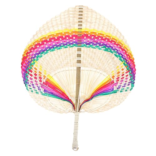 Mikinona Chinesischer Handgefertigter Bambusfächer Leichtes Geflochtenes Design Vielseitig als Wanddekoration Tanzrequisit und Partyaccessoire Traditioneller Farbenfroher Fächer für Sommer Mikinona Chinesischer Handgefertigter Bambusfächer Leichtes Geflochtenes Design Vielseitig als Wanddekoration Tanzrequisit und Partyaccessoire Traditioneller Farbenfroher Fächer für Sommer von Mikinona