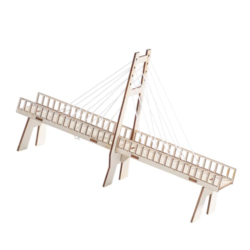 Mikinona DIY Holzmodell Schrägseilbrücke Lernspielzeug Pädagogisch Holzbausatz Kreatives Physik Experiment Geschenk Ab Jahren von Mikinona