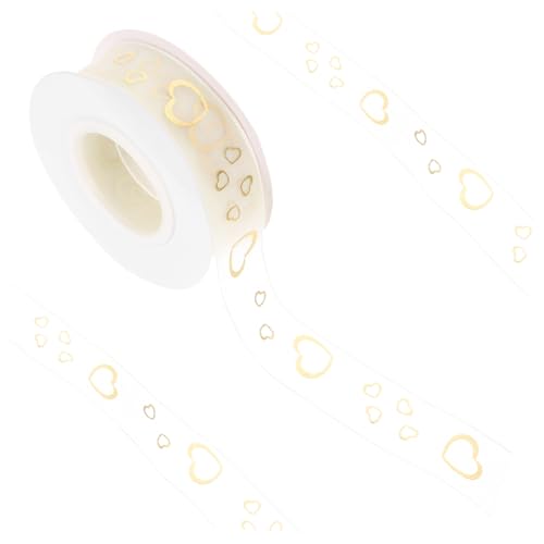 Mikinona Dekoratives Geschenkband mit Herzmuster Strapazierfähiges DIY Bastelband für Schleifen Hochzeiten Blumenarrangements Geschenkverpackung Mikinona Dekoratives Geschenkband mit Herzmuster Strapazierfähiges DIY Bastelband für Schleifen Hochzeiten Blumenarrangements Geschenkverpackung von Mikinona