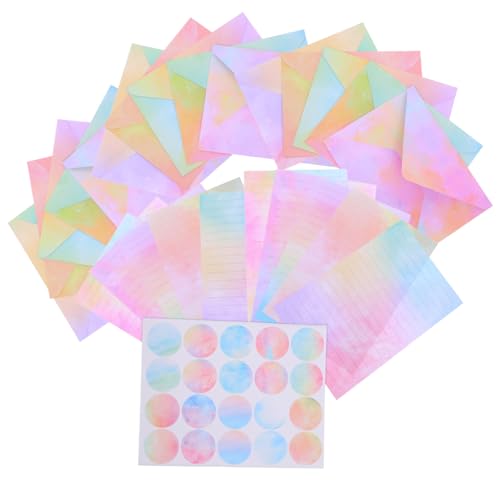 Mikinona Einladungspapier Set Aquarell mit Umschlägen und Stickern Glattes Schreibpapier Künstlerisches Briefpapier für Geburtstags Party-einladungen Vielseitiges Briefpapier für Mikinona Einladungspapier Set Aquarell mit Umschlägen und Stickern Glattes Schreibpapier Künstlerisches Briefpapier für Geburtstags Party-einladungen Vielseitiges Briefpapier für von Mikinona