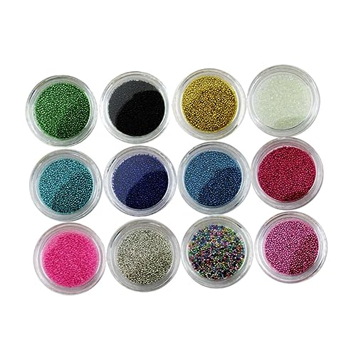 Mikinona Farben Caviar Nagelkunst für Nageldesigns Diy Maniküre und Nail Art Anwendung mit Uv und Herkömmlichem Nagellack Zufällige Farbe von Mikinona