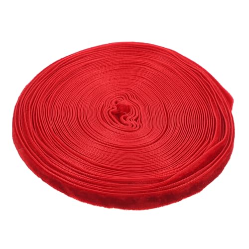 Mikinona Fluffiges Geschenkband Einseitig Rot für DIY Schleifen Basteln Dekoration Partydeko Geschenkverpackung Verpackungsband von Mikinona