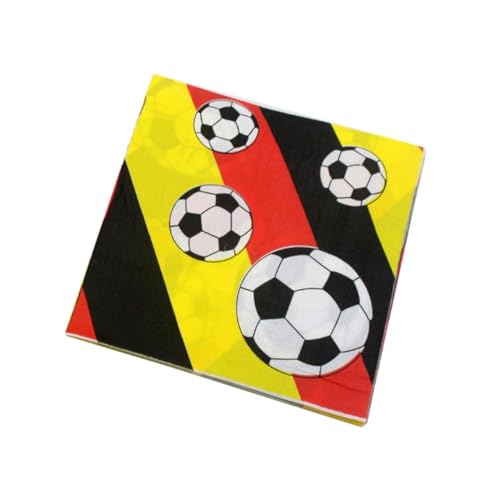 Mikinona Fußball Servietten Im Bunten Design Hochwertige Papiertischdeko Für Fußballpartys Restaurants Und Feiern Für Wm Dekoration von Mikinona