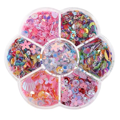 Mikinona Glitzernde Pailletten Zum Basteln: Lose Pailletten Zum Sticken, Verschiedene Formen Und Farben, Zum Basteln, Nähen, Schmuckmachen Und Als Party-dekoration Mikinona Glitzernde Pailletten Zum Basteln: Lose Pailletten Zum Sticken, Verschiedene Formen Und Farben, Zum Basteln, Nähen, Schmuckmachen Und Als Party-dekoration von Mikinona
