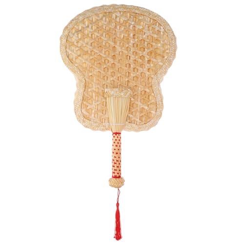 Mikinona Handgefertigter Handgewebter Sommerfächer aus Weizenstroh Leichter Tragbarer Handfächer für Kühlung und Dekoration Eleganter Vintage Stil für Sommerpartys und Zuhause von Mikinona