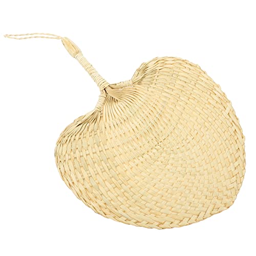 Mikinona Handgewebter Bambusfächer Leichter Vintage Handfächer Natürlicher Faltfächer Handgefertigter Sommerfächer für Party Strand Wanddekoration Tragbarer Handgewebter Fächer von Mikinona