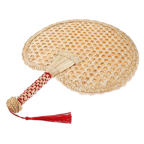 Mikinona Handgewebter Sommerfächer aus Tragbarer Dekorativer Handventilator für Zuhause und Büro Eleganter Fächer mit Feiner Verarbeitung und Hoher Flexibilität für Senioren Tanzrequisite von Mikinona