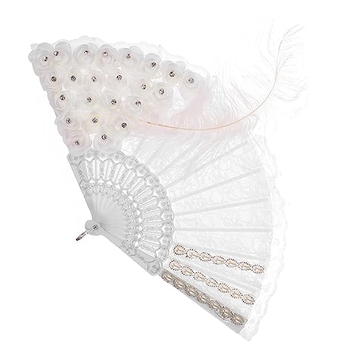 Mikinona Lace Handfächer für Hochzeit Faltbar Dekorativer Brautfächer mit Spitzenmuster Tragbar für Bühnenauftritte und Sommerfeiern für Brautjungfern und Hochzeitsgäste Mikinona Lace Handfächer für Hochzeit Faltbar Dekorativer Brautfächer mit Spitzenmuster Tragbar für Bühnenauftritte und Sommerfeiern für Brautjungfern und Hochzeitsgäste von Mikinona
