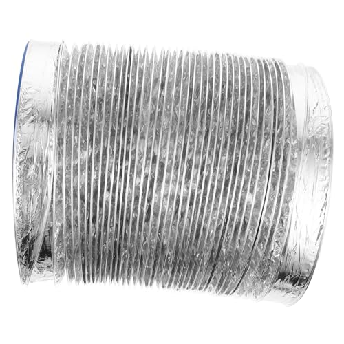 Mikinona Lüftungsschlauch Aluminiumfolie Durchmesser Hitzebeständig Flexibel Doppellagig Verstärkt für Abluft Hvac Rohrsystem Klima Belüftung von Mikinona