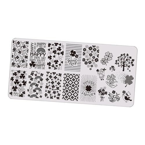 Mikinona Nail Art Stencils Patrick's Day Maniküre Schablonen für Nagelgestaltung für Profis und Anfänger Wiederverwendbar und Einfach zu Reinigen Mikinona Nail Art Stencils Patrick's Day Maniküre Schablonen für Nagelgestaltung für Profis und Anfänger Wiederverwendbar und Einfach zu Reinigen von Mikinona