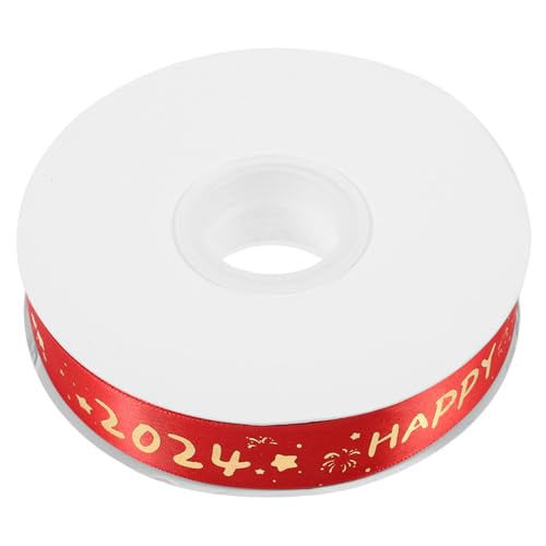 Mikinona Neujahrs-geschenkband Farbintensives Glattes Dekoband für Geschenkverpackung Partydeko Tisch Treppenschmuck Langlebig Knitterfrei Vielseitig Einsetzbar von Mikinona