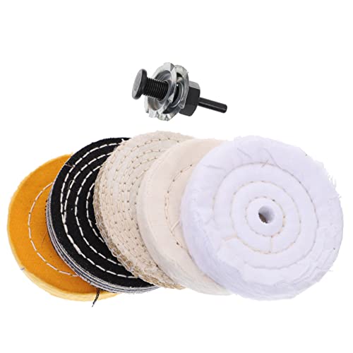 Mikinona Polieraufsatz Teiliges Auto Polierpads aus Baumwolle und Sisal mit Bohreradapter Langlebiges und Polierwerkzeug für Karosserie Metall und Möbelpflege von Mikinona