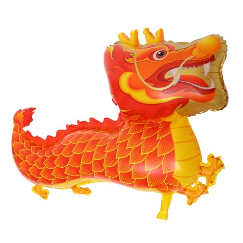 Mikinona Roter Drachen luftballon für Dekoration Chinesisches Neujahr Frühlingsfest Party Lebendige Drachengestalt Vielseitiger Festtagsballon für Kindergeburtstag und Veranstaltung von Mikinona