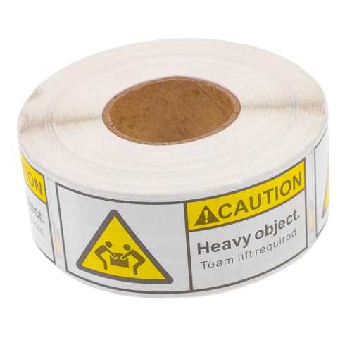 Mikinona Schwerlast Aufkleber Rolle Stark Haftendes Team Lift Label für Versand und Verpackung Selbstklebend Warnetiketten für Schwere Pakete für Lager und Transport Mikinona Schwerlast Aufkleber Rolle Stark Haftendes Team Lift Label für Versand und Verpackung Selbstklebend Warnetiketten für Schwere Pakete für Lager und Transport von Mikinona