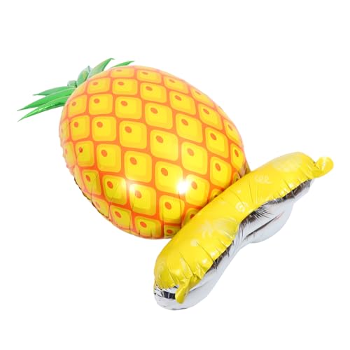 Mikinona Stehender Ananas Folienballon Langlebig Aluminiumfolie Tropische Sommerparty Dekoration Hawaii Motto Kindergeburtstag Fotorequisite von Mikinona