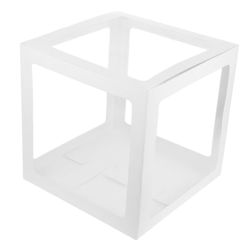 Mikinona Transparentes Partyballon Geschenkbox Weiß Robuste Ballonbox für Hochzeit Geburtstag Shower und Festliche Dekoration Vielseitig Einsetzbar Bruchsicher Stimmungsvolle von Mikinona