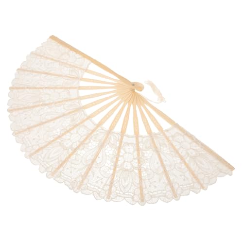 Mikinona Vintage Faltfächer mit Spitze und Quaste Handfächer für Tanz Fotografie Hochzeiten und Partys Dekorativer Handheld Fächer Nostalgischem Design Mikinona Vintage Faltfächer mit Spitze und Quaste Handfächer für Tanz Fotografie Hochzeiten und Partys Dekorativer Handheld Fächer Nostalgischem Design von Mikinona